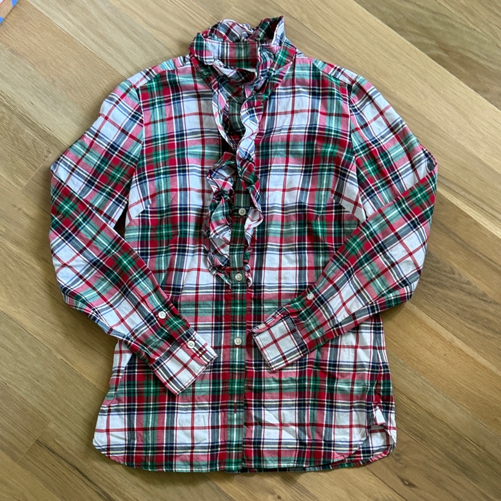 Vineyard Vines Festive Plaid Button Down Shirt